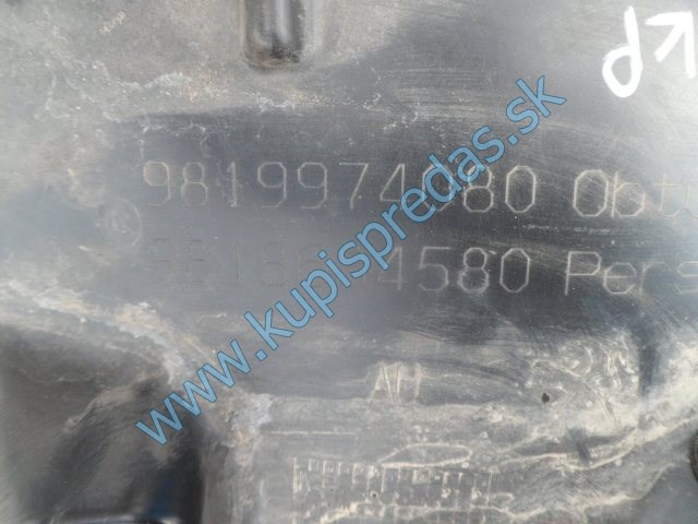 pravé predné nadkolo na peugeot 308 , 9819974080